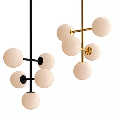 Nebula LED Chandelier: Illuminating Elegance 3D model image 1 