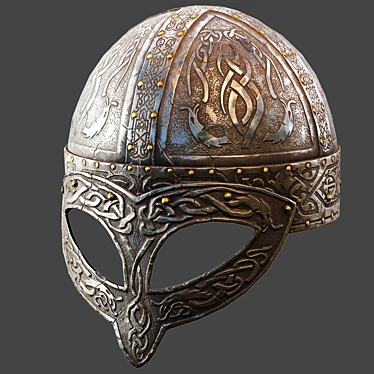 Viking Warrior Stainless Helmet 3D model image 1 