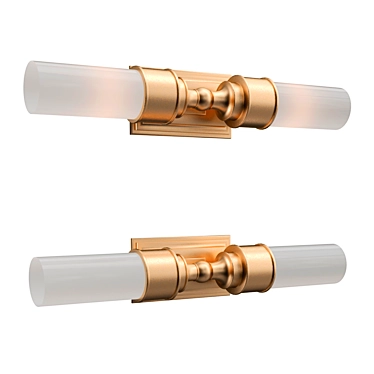 Sussex Double Tube Sconce - Sleek Wall Lighting Fixture 3D model image 1 