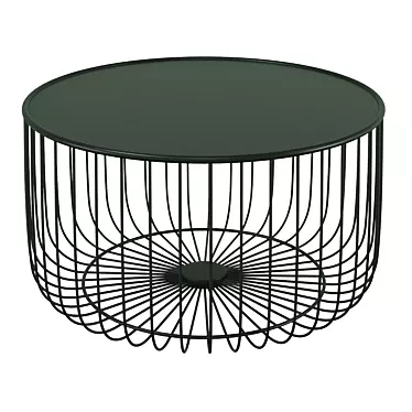Modern Minimalist Wire Coffee Table 3D model image 1 
