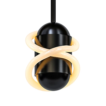 Sleek Curli Pendant Light 3D model image 1 