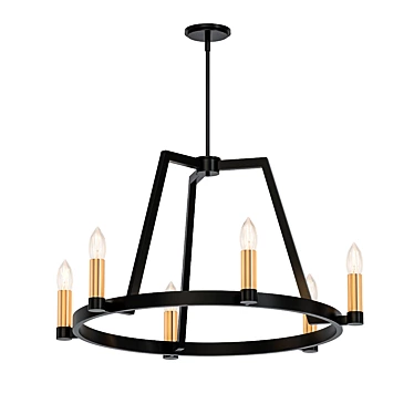 Elegant Regent Chandelier: Artcraft 3D model image 1 