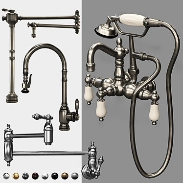 Heritage Collection: Waterstone & Kingston Faucets 3D model image 1 