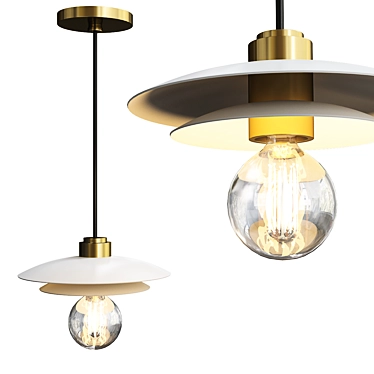 Milla Pendant: Modern Brass Lighting 3D model image 1 