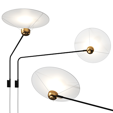 Saturn Swing Arm Lamp 3D model image 1 