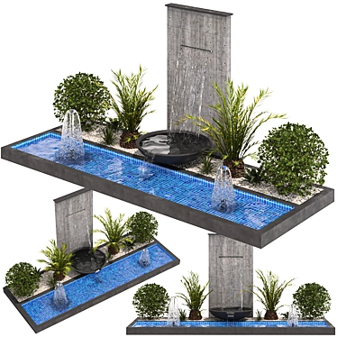 Elegant 3D Fountain Model 3D model image 1 