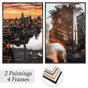 Elegant Wall Art Set 3D model image 1 