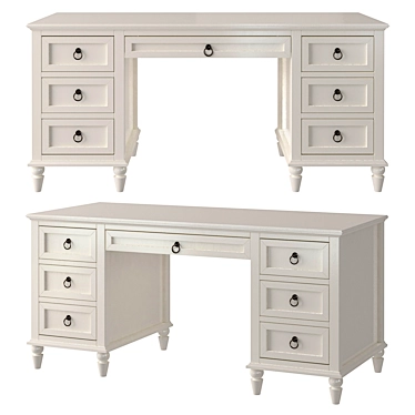 Vilton Desk with Drawers 3D model image 1 