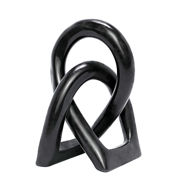 Love Knot Sculpture - Natural, Handcrafted Décor 3D model image 1 