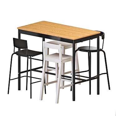 Modern IKEA TOMMARYD Table Set 3D model image 1 