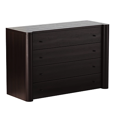 CB2 Blackened Wood Dresser 3D model image 1 