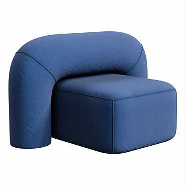 Sleek Moss 1300 Armchair: Luxurious Comfort 3D model image 1 