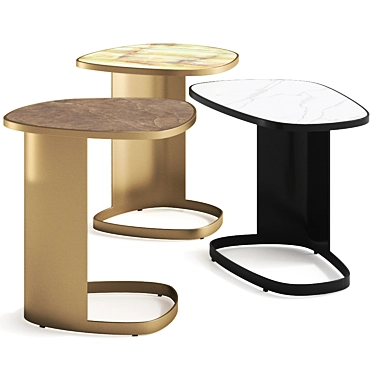 Sleek KOISHI Side Table 3D model image 1 