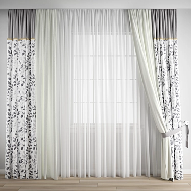 Polygonal Curtain Model 3D model image 1 