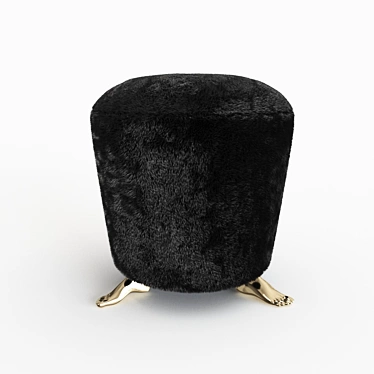 Modern Metal Foot Stool 38x42 3D model image 1 