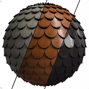 Versatile Roof Tile Materials | 3 Color PBR | 4k 3D model image 1 