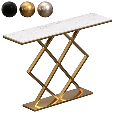 Luxury Matrix Console Table 3D model image 1 