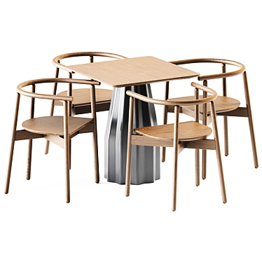 Modern Design Set: Burin Table & Mars Armchair 3D model image 1 