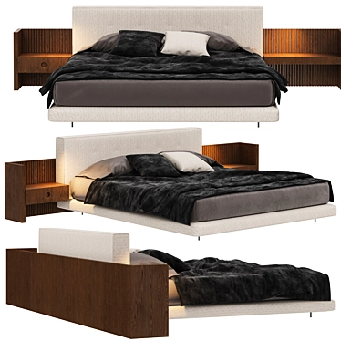 Luxury Minotti Brasilia Bed 3D model image 1 