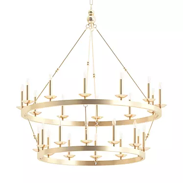 Glamorous Allendale 2-Tier Chandelier 3D model image 1 