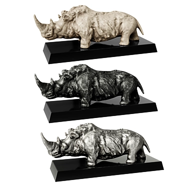  Majestic Rhino Sculpture 3D model image 1 