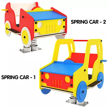 Spring Ride-On Cars. Set of 2 3D model image 1 