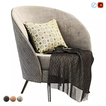 Elegant Melville Chair: Polys 96,124 3D model image 1 