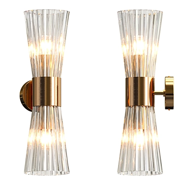 Minimalist Glass Hourglass Wall Lamp 3D model image 1 