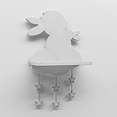 Bunny Lebre Backlit Shelf: Sleek and Stylish Storage 3D model image 1 