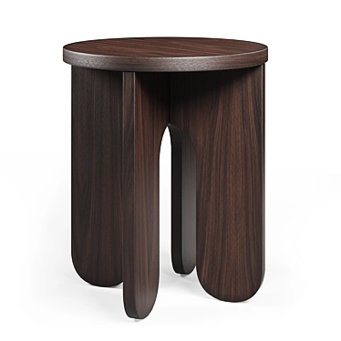 OWL Wood Stool: Versatile Side Table 3D model image 1 