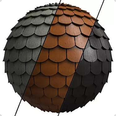 Versatile PBR Roof Tile Materials 3D model image 1 