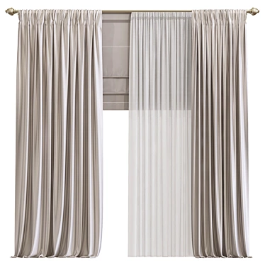 Revamped Curtain: 933 3D model image 1 
