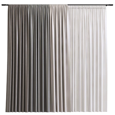 Modern Mesh Curtain 934 3D model image 1 