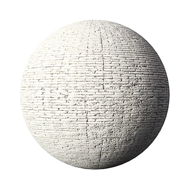 Sleek White Brick Texture 3D model image 1 