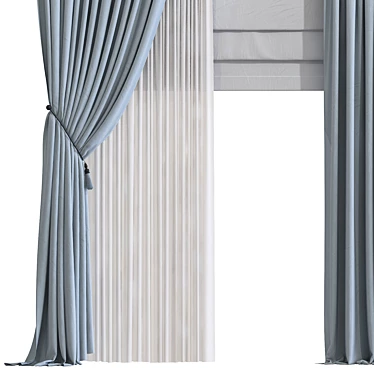 Modernized Curtain Design 3D model image 1 