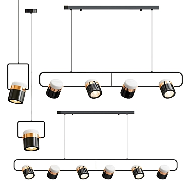 Illuminating Elegance: FIREFLY Chandelier 3D model image 1 