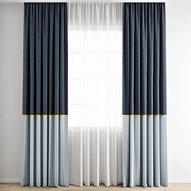 Poly Curtain: High-Quality 3D Model 3D model image 1 