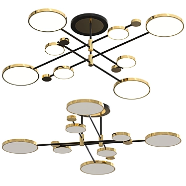 Elegant Lumen Lux Ceiling Chandelier 3D model image 1 