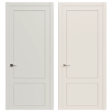 Sleek Interior Door - 2200x980mm 3D model image 1 