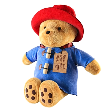 Adorable Paddington Bear Plush 3D model image 1 