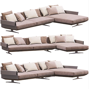 Modern Flexform Sofa - Bretton 3D model image 1 