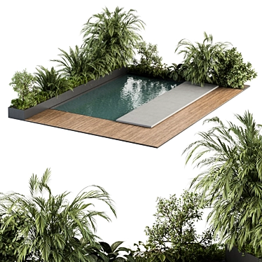 Outdoor Oasis: Backyard Furniture & Pool Combo 3D model image 1 