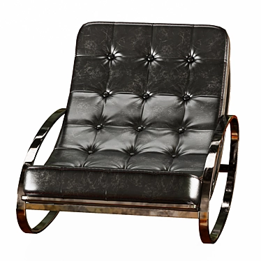 Modern Leather Rocking Chair 3D model image 1 