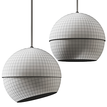 Ray Pendant Lamp: Modern Elegance in Two Colors 3D model image 1 