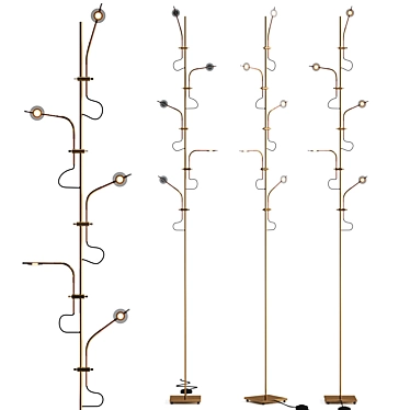 Elegant WA WA Floor Lamp: Perfect Blend of Form and Function 3D model image 1 