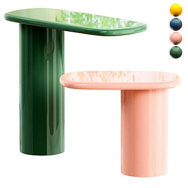 Sleek Cantilever Side Table 3D model image 1 