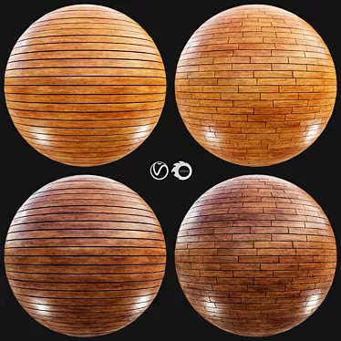 Seamless Wood Tile Collection 3D model image 1 