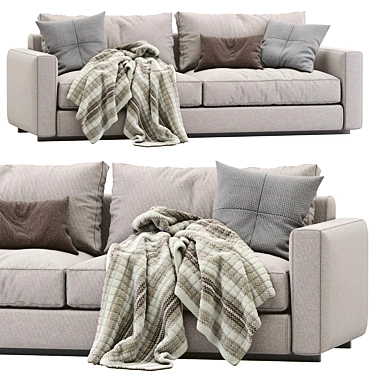 Ferlea Simple Sofa: Minimalistic Comfort 3D model image 1 