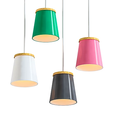 Sleek Nordic Drop-Down Lamps 3D model image 1 