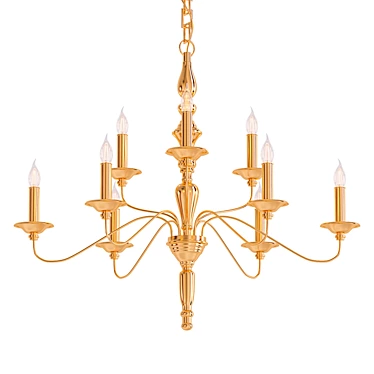 Elegant 9-Light Multi-Tier Chandelier 3D model image 1 